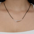 Graceful Swirl Gold and Diamond Mangalsutra,,hi-res view 2
