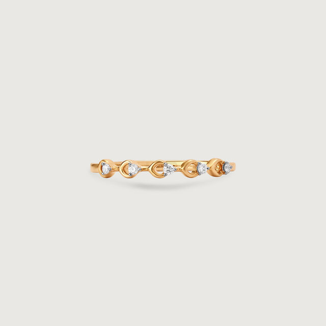 Delicate Loop Gold & Diamond Ring,,hi-res image number null