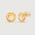Mystic Hearts 14KT  Gold Stud Earring for Her,,hi-res view 4