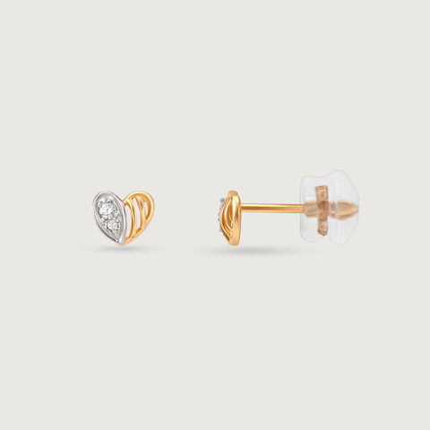 Love Glow Diamond & Gold Stud Earrings