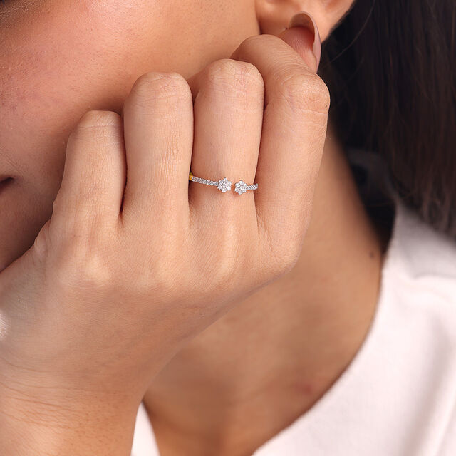 Twin Star Gold & Diamond Ring,,hi-res image number null