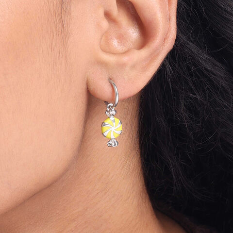 Sunny Spin Silver Drop Earrings