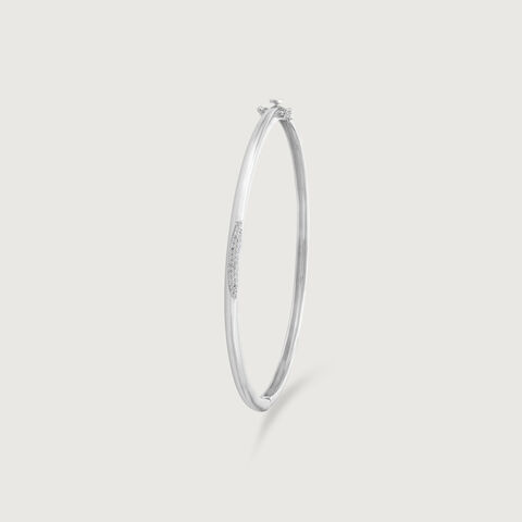 Sleek Curve Silver Bangle
