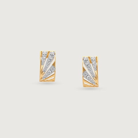 Radiant Frame Diamond Hoop Earrings