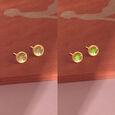 Radiant Sunset Gold Stud Earrings,,hi-res view 1