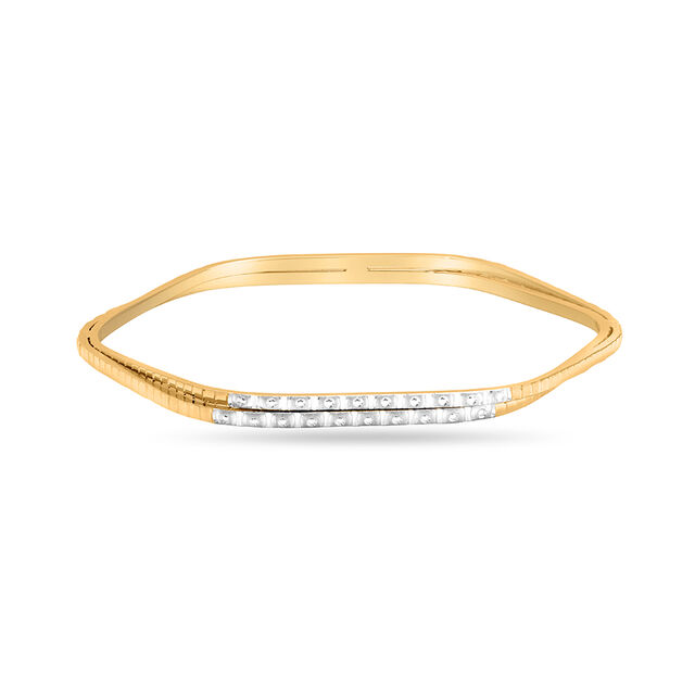 18 KT Yellow Gold Crossover Bangle,,hi-res view 4