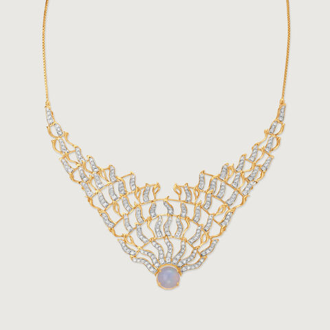 Radiant Opal & Diamond Necklace