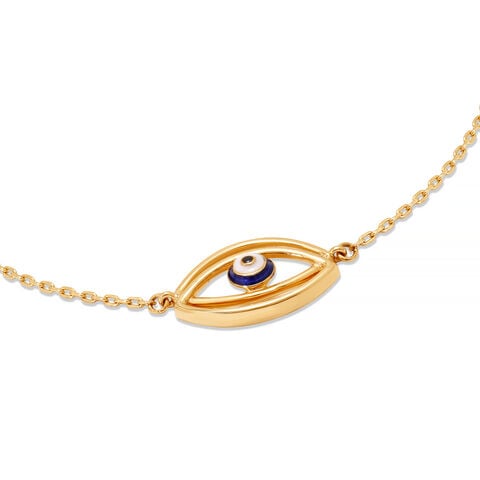 14KT Yellow Gold Layered Evil Eye Bracelet