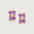 Bombshell 14KT Amethyst  Stud Earrings,,hi-res view 3