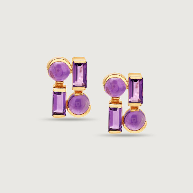 Bombshell 14KT Amethyst  Stud Earrings,,hi-res image number null