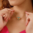 Gemstone Magic 18KT Transformable Arizona Turquoise Necklace,,hi-res view 4