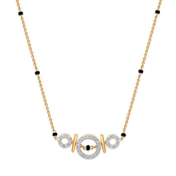 14 KT Beautiful Diamond Mangalsutra