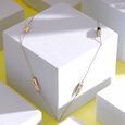 Mini Marvels 18KT Malachite Infinity Yard Chain,,hi-res view 1