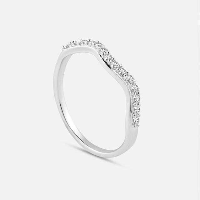 Dazzling Wave Silver Finger Ring,,hi-res image number null