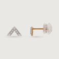 14KT Yellow Gold Radiant Summit Diamond Earrings,,hi-res view 4