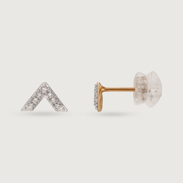 14KT Yellow Gold Radiant Summit Diamond Earrings,,hi-res image number null