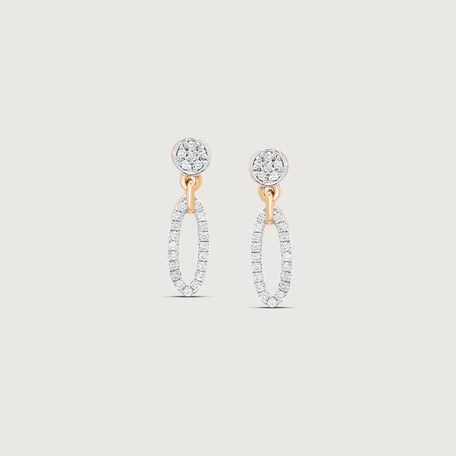 Radiant Loop Diamond Drop Earrings,,hi-res image number null