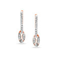 14Kt Rose Gold Glistening Droplets Diamond Drop Earring,,hi-res view 1