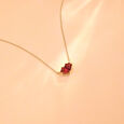 Playful Faceted Pink Garnet Necklace,,hi-res view 1