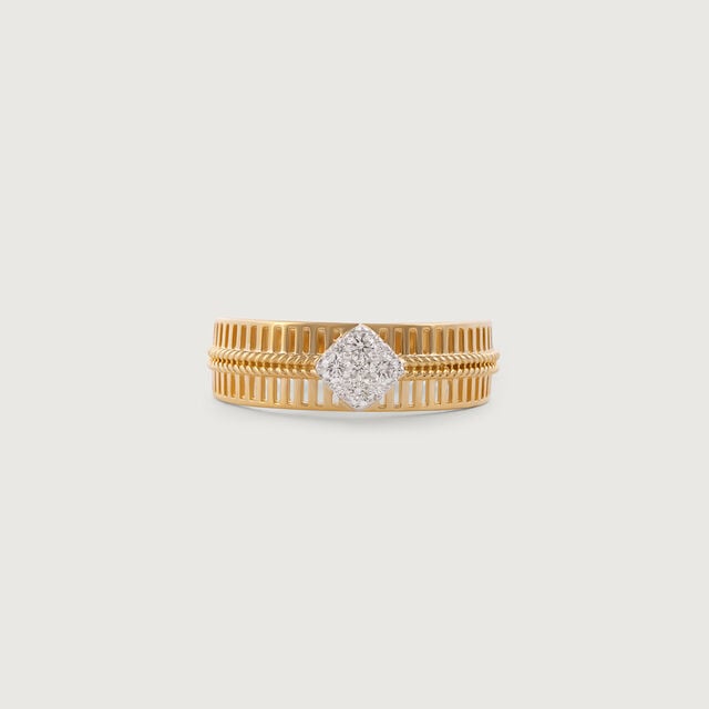 Love Symphony Gold & Diamond Finger Ring for Men,,hi-res image number null