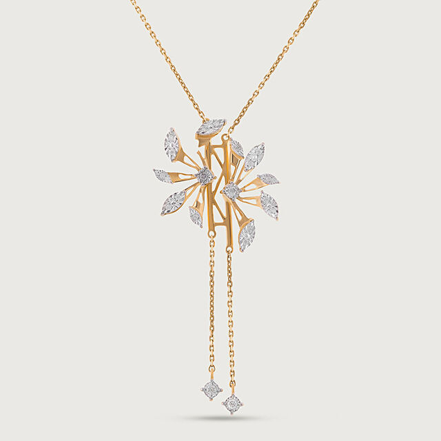 Radiant Blossom Gold & Diamond Necklace,,hi-res image number null
