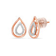14Kt Rose Gold Timeless Beauty Diamond Stud Earring,,hi-res view 2