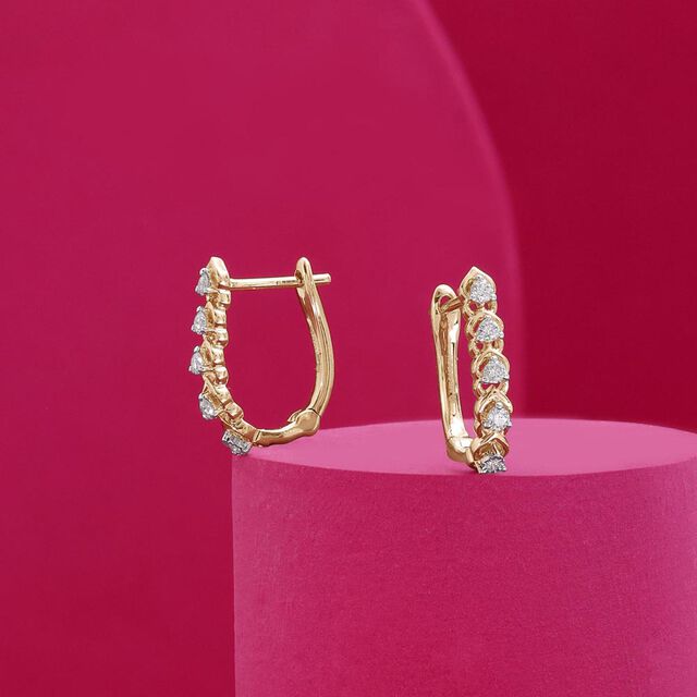 Infinite Glow Diamond Hoop Earrings,,hi-res image number null