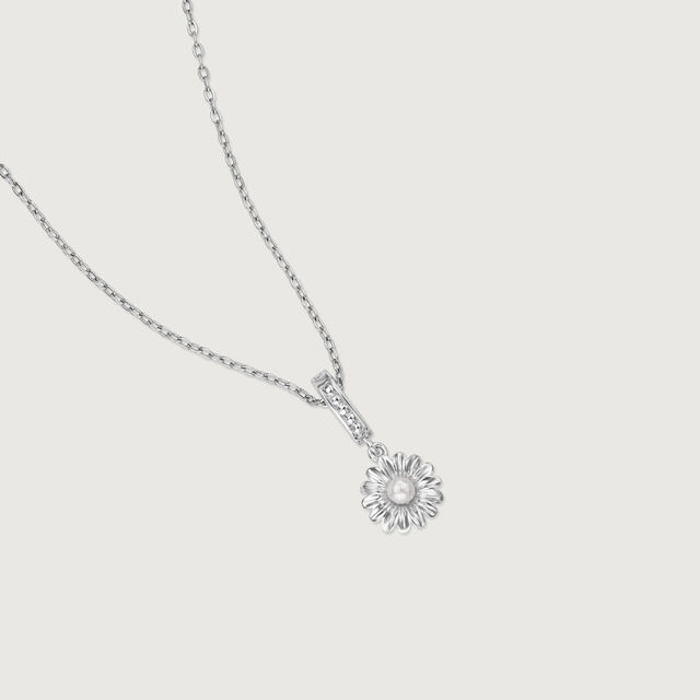 Cheerful Bloom Pearl Silver Pendant,,hi-res image number null