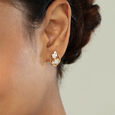 Bonded Forever Gold & Diamond Stud Earrings,,hi-res view 2