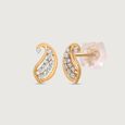 Glow Paisley Diamond Stud Earrings,,hi-res view 4