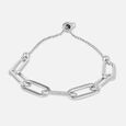 Modern Link Silver Bracelet,,hi-res view 3