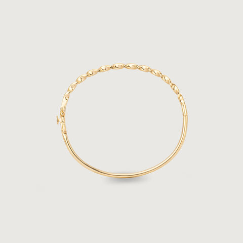 Graceful Twisted Gold Bangle