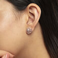 Dazzling Fan Gold & Diamond Stud Earrings,,hi-res view 2