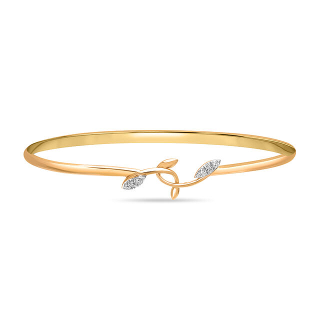 14KT Yellow Gold Functional Flair Diamond Bangle,,hi-res image number null