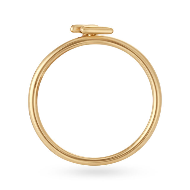 Letter Z 14KT Yellow Gold Initial Ring,,hi-res view 3