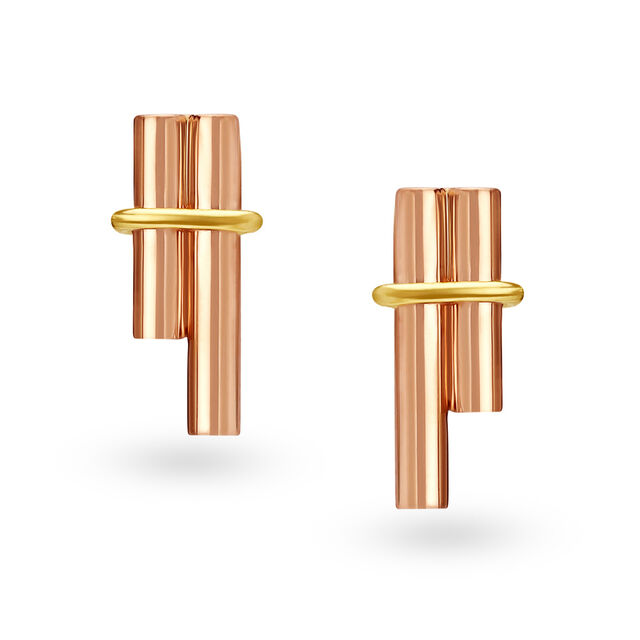 14KT Rose Gold Stud Earrings,,hi-res view 1