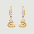 Radiant Layered Diamond Jhumka,,hi-res view 3