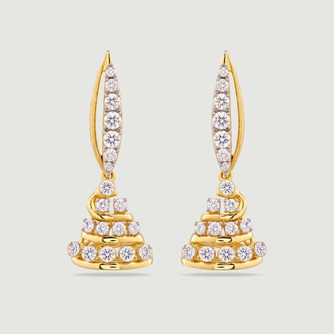 Radiant Layered Diamond Jhumka