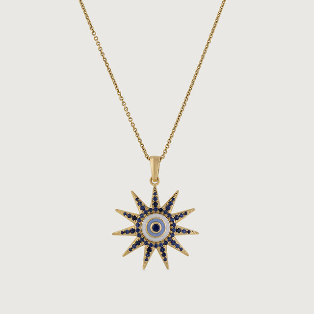 Star Protector Evil Eye Gold Pendant,,hi-res image number null