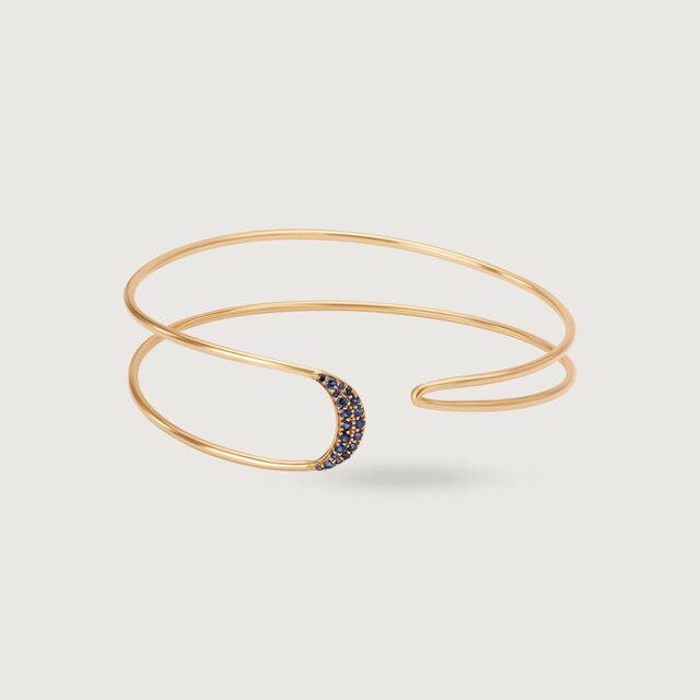 Moonlight Serenade 14KT Medium Blue Sapphire Arm Cuff,,hi-res image number null