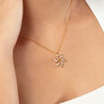 Whirlwind Sparkle Gold & Diamond Pendant,,hi-res view 2