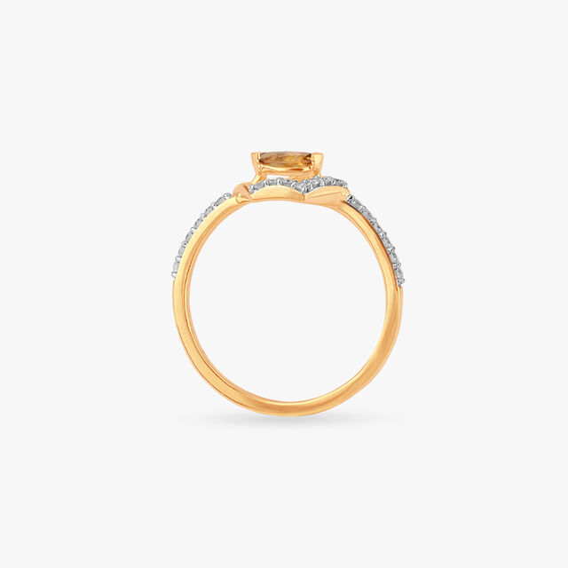 Honey Hexagon Gold Ring,,hi-res image number null
