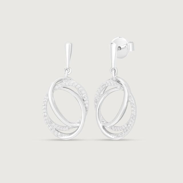 Celestial Orbit Silver Drop Earrings,,hi-res image number null