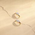 Chic Curve Diamond Hoop Earrings,,hi-res view 1