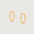 Twisted Luxe Gold Hoop Earrings,,hi-res view 3