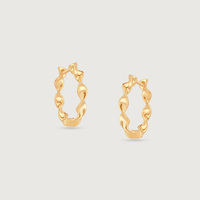 Twisted Luxe Gold Hoop Earrings,,hi-res image number null