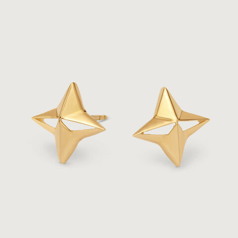 Star struck Symphony 14KT Gold Stud Earrings