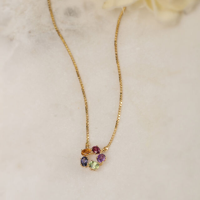 Prismatic Glow 14 Kt Gold & Gemstone Necklace,,hi-res image number null