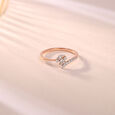 Whimsical Flower Gold & Diamond Finger Ring,,hi-res view 1