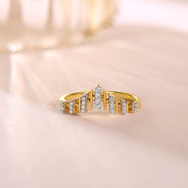 Radiant Horizon Gold & Diamond Finger Ring,,hi-res image number null